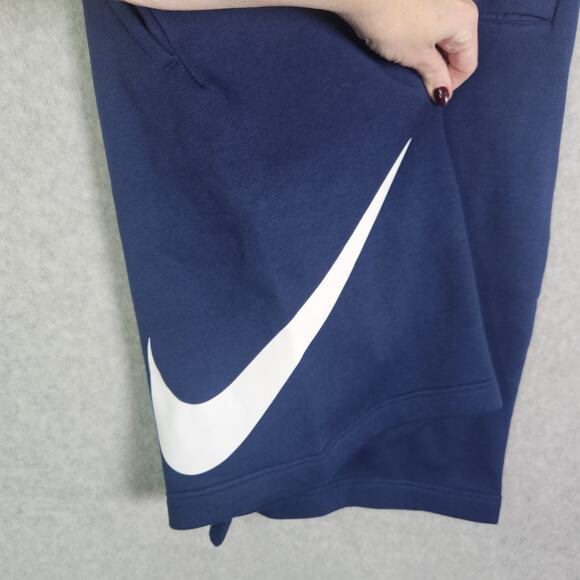 NEW Nike Club Graphic Lounge Shorts Sweats M Tall Navy Blue Big Swoosh Men's NWT - Picture 9 of 14
